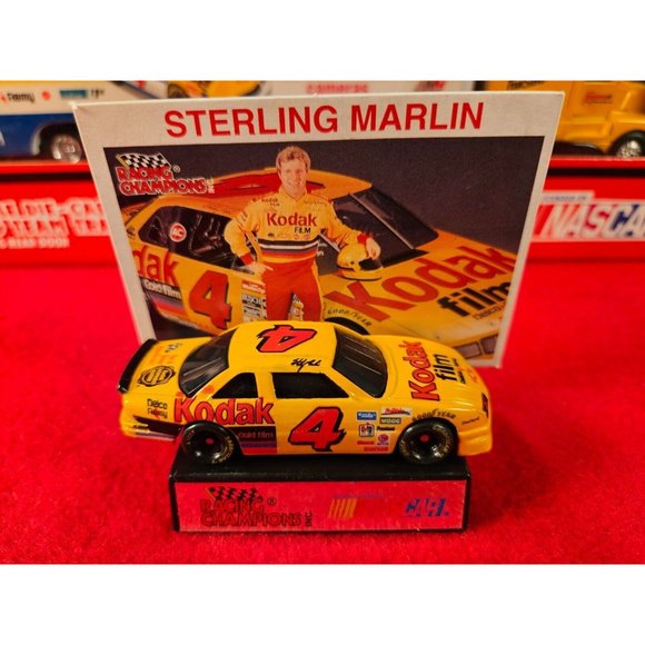STERLING MARLIN NASCAR TRANSPORTER BUNDLE w/MATCHING STOCKCAR & PLAYER CARD - Picture 2 of 4